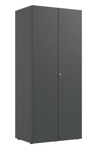 Mehrzweckschrank >MULTIRAUMKONZEP< in Graphit - 80x185x40cm (BxHxT)