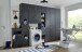 Mehrzweckschrank >MULTIRAUMKONZEP< in Graphit - 30x185x40cm (BxHxT)