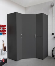 Mehrzweckschrank >MULTIRAUMKONZEP< in Graphit - 50x185x40cm (BxHxT)