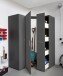 Mehrzweckschrank >MULTIRAUMKONZEP< in Graphit - 50x185x40cm (BxHxT)
