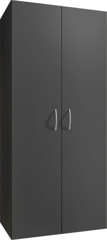 Mehrzweckschrank >MULTIRAUMKONZEP< in Graphit - 80x185x40cm (BxHxT)