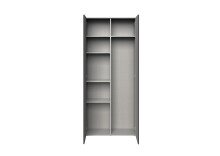 Mehrzweckschrank >MULTIRAUMKONZEP< in Graphit - 80x185x40cm (BxHxT)
