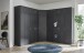 Mehrzweckschrank >MULTIRAUMKONZEP< in Graphit - 80x185x40cm (BxHxT)