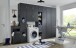 Mehrzweckschrank >MULTIRAUMKONZEP< in Graphit - 80x185x40cm (BxHxT)
