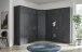 Mehrzweckschrank >MULTIRAUMKONZEP< in Graphit - 80x185x40cm (BxHxT)