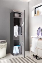 Mehrzweckschrank >MULTIRAUMKONZEPT< in Graphit - 40x185x40cm (BxHxT)