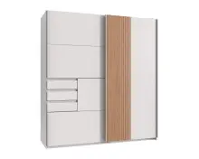Schwebetürenschrank >COBURG< in Weiß/...