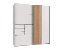 Schwebetürenschrank >COBURG< in Weiß/...
