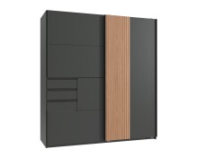 Schwebetürenschrank >COBURG< in Graphit/...