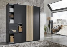 Schwebetürenschrank >COBURG< in Graphit/...