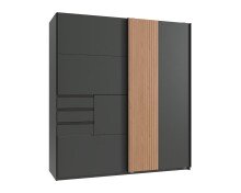 Schwebetürenschrank >COBURG< in Graphit/...