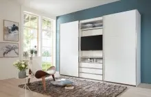 TV-Schrank >MAGIC< in WEISS - 300x216x65cm (BxHxT)