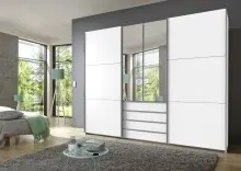 Schwebetürenschrank >MAGIC< in WEISS -...