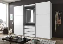 Schwebetürenschrank >MAGIC< in WEISS -...