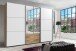 Schwebetürenschrank >MAGIC< in PLANKENEICHE + WEISS - 300x216x65cm (BxHxT)