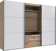TV-Schrank >MAGIC< in PLANKENEICHE + WEISS -...