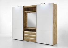 Schwebetürenschrank >MAGIC< in PLANKENEICHE +...