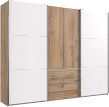 Schwebetürenschrank >MAGIC< in PLANKENEICHE +...