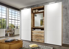 Schwebetürenschrank >MAGIC< in PLANKENEICHE +...