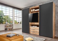 Schwebetürenschrank >MAGIC< in PLANKENEICHE NB...