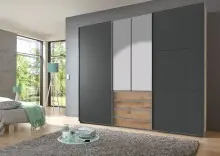 Schwebetürenschrank >MAGIC< in PLANKENEICHE NB...