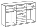 Schwebetürenschrank >MAGIC< in PLANKENEICHE NB + GRAPHIT - 300x236x65cm (BxHxT)