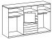 TV-Schrank >MAGIC< in PLANKENEICHE NB + GRAPHIT - 300x236x65cm (BxHxT)
