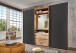 Schwebetürenschrank >MAGIC< in PLANKENEICHE NB + GRAPHIT - 300x236x65cm (BxHxT)