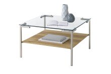 Couchtisch >GLASGOW< in eichefarben aus Eiche furniert HWP  - 65x65x46cm (LxBxH)