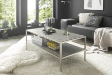 Couchtisch >ORINOCO< in Keramik-Optik grau aus Glas...