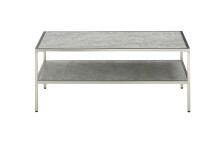 Couchtisch >ORINOCO< in Keramik-Optik grau aus Glas - 60x110x45cm (LxBxH)