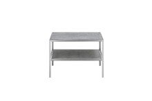 Couchtisch >ORINOCO< in Keramik-Optik grau aus Glas - 64x64x45cm (LxBxH)