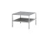 Couchtisch >ORINOCO< in Keramik-Optik grau aus Glas - 64x64x45cm (LxBxH)