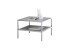 Couchtisch >ORINOCO< in Keramik-Optik grau aus Glas - 64x64x45cm (LxBxH)