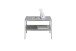 Couchtisch >ORINOCO< in Keramik-Optik grau aus Glas - 64x64x45cm (LxBxH)