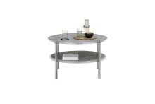 Couchtisch >ORINOCO< in Keramik-Optik grau aus Glas - 75x75x45cm (LxBxH)