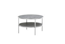 Couchtisch >ORINOCO< in Keramik-Optik grau aus Glas - 75x75x45cm (LxBxH)