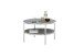 Couchtisch >ORINOCO< in Keramik-Optik grau aus Glas - 75x75x45cm (LxBxH)