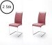 Freischwinger >CAVA 2er Set< in bordeaux - 43x99x56 (BxHxT)