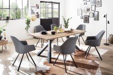 Schalenstuhl >MADITA 2er Set< in nachtblau - 55x86x63 (BxHxT)