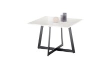 Couchtisch >MIRAMAR< in weiß aus Marmor weiß - 65x65x44cm (LxBxH)