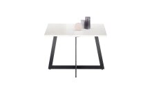 Couchtisch >MIRAMAR< in weiß aus Marmor weiß - 65x65x44cm (LxBxH)