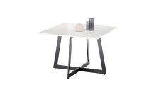 Couchtisch >MIRAMAR< in weiß aus Marmor weiß - 65x65x44cm (LxBxH)