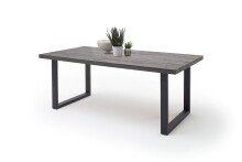 Esstisch >SONORA< in MDF Mooreiche aus MDF - 100x200x77cm (LxBxH)