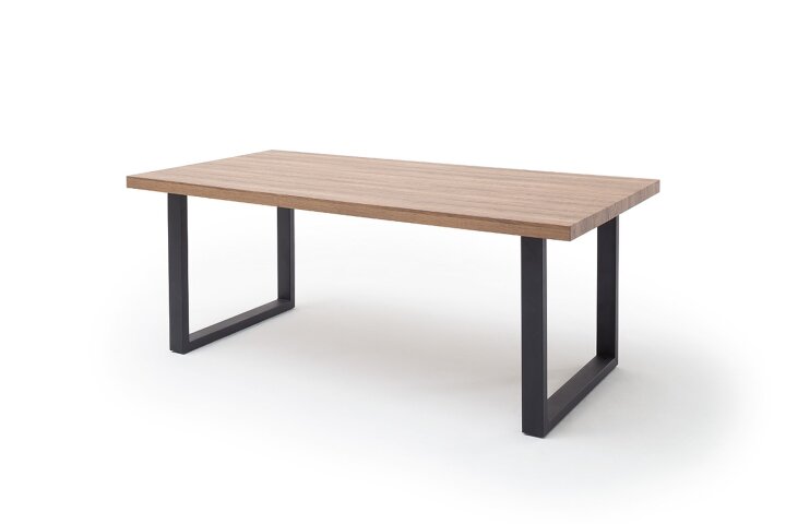 Esstisch >SONORA< in MDF Wildeiche aus MDF - 100x200x77cm (LxBxH)