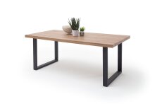 Esstisch >SONORA< in MDF Wildeiche aus MDF - 100x200x77cm (LxBxH)