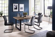 Esstisch >SONORA< in MDF Wildeiche aus MDF - 100x200x77cm (LxBxH)