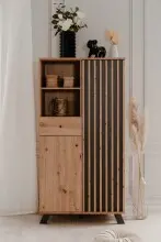Highboard >Medan< in Artisan Oak / anthrazit  -...