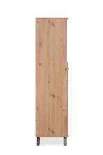 Highboard >Medan< in Artisan Oak / anthrazit  - 80x156x40cm (BxHxT)