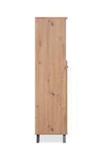 Highboard >Medan< in Artisan Oak / anthrazit  - 80x156x40cm (BxHxT)